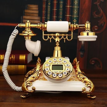 Euroopa Stiilis Telefoni Lauatelefoni Kodu Klassikalise Vana Vanaaegseid Juhtmega Telefoni FSK/DTMF-Süsteem, Helistaja ID, Valge Kuld