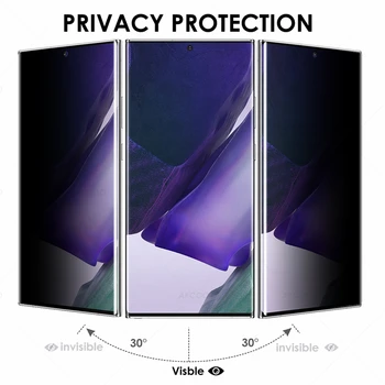 Galaxy Märkus 20 Ultra Anti-Spy Karastatud Klaasist Ekraan Kaitsja UV Täis Liimi Samsung S8 9 10 20 Pluss Lisa 8 9 10 5G Protector