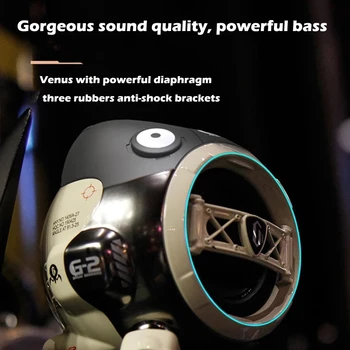 Gravastar Subwoofer Kaasaskantav Bluetooth Kõlar Traadita Stereo Raske Bass Veerus Mini Kõlar LED Metallist Boombox Muusika Mängija