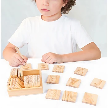 Haridus-Kid Kirjutamise Tava Õppe Tähed Mänguasjad Puidust Lauamäng Tähestik Soone Juhatuse Montessori Matemaatika Mänguasi Lastele Kingitus