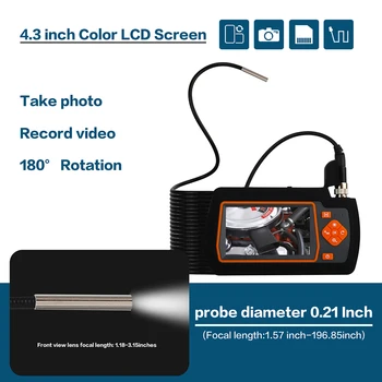 HD-14.5 mm objektiivi Tööstus digtial Endoscope IP67 20m pikk kaabel Toru kontrolli Kaamera auto kontrollige Borescope koos 4.3