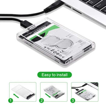 HDD SSD Juhul Kõvaketas Mobile Väline 2.5 tolli SATA III, USB 3.0 Ruum Majapidamis-Arvuti Lisaseadmed
