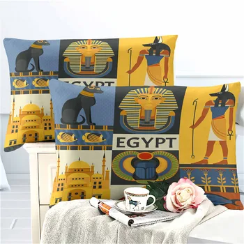 HELENGILI 3D-Voodipesu Komplekt Vana-Egiptuse Prindi tekikott Set Bedcloth koos Padjapüür Voodi Komplekt kodutekstiilid #AJ-011