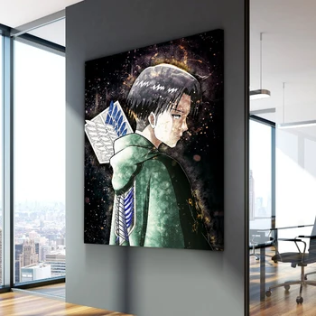 Home Decor HD Pildid Levi Lõuendile Maali Seina Art Anime Plakat Modulaarne Rünnak Titan Pilte Öö Taust raamita