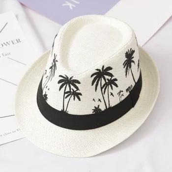 Huopahattu Beach Päikesekaitse Panama Fedora Reisi Lai Nokk Õled Mood Päike Müts Mütsid Sombrero Casual Meeste Suve