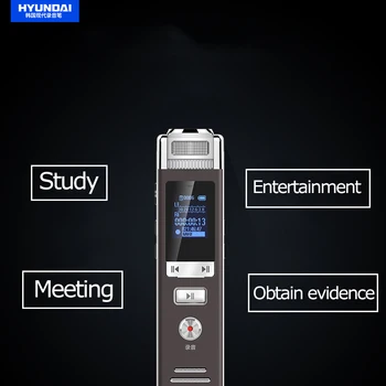 Hyundai HYM-5100 16GB Dictaphone Müra Vähendamise mini Voice-aktiveeritud Diktofon, MP3-Mängija kiirlaadimine Kohtumine klassi registripidaja