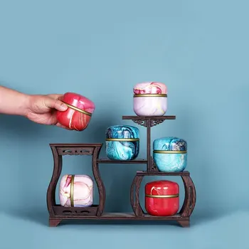 Jaapani stiilis Köök Tee Kast Jar Ladustamise Omanik Candy Suletud Purgid Kasti Teaware Tee Caddies Tina Konteineri Ladustamise Kasti