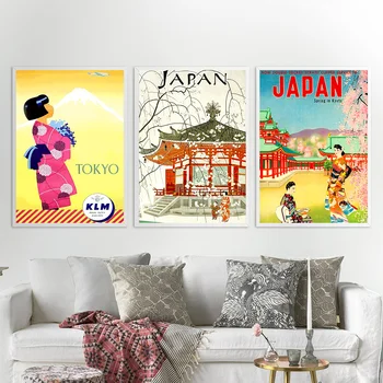 Jaapani Vintage Lõuendile Maali Pildid Seina Art Pilte Aasia Retro Reisi Plakatid Kingitused Idee elutuba Kodu Kaunistamiseks