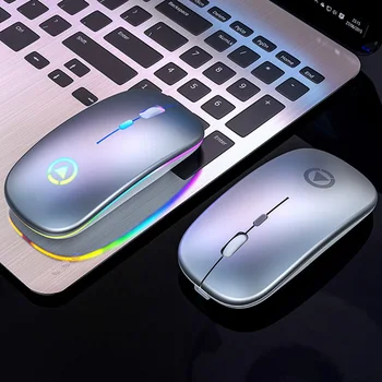 Juhtmeta Hiir LED Taustavalgustusega Laetav Juhtmevaba Silent Mouse USB Hiir, Ergonoomiline Optical Gaming Mouse Lauaarvuti, Sülearvuti Hiir