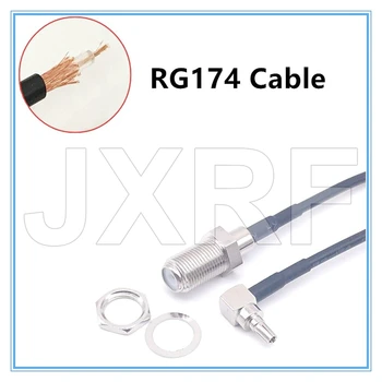 JX RUS Stock 100tk F CRC9 kaabel F naine, et CRC9 õige nurga all RG316/RG174 Pats kaabel-10-60cm jaoks Huawei 3G/4G USB Modem
