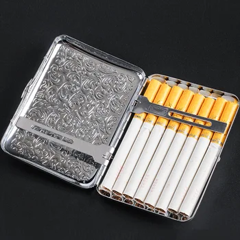 Kaasaskantav Metallist Sigarettide puhul 16 Sigaretid Klapp on Avatud Reisil Sigareti Konteineri Kasti Omanik Õues Suitsetamine Kingitus Meestele