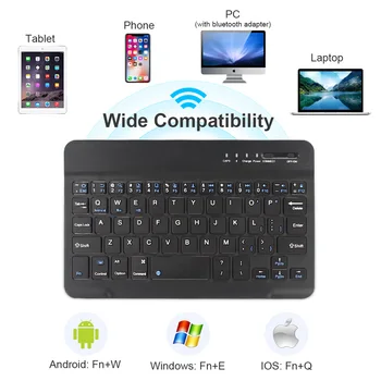 Kaasaskantav Mini Traadita Bluetooth-Klaviatuurid Ultra-mute Laetav Klaviatuurid PC iPad Telefon, Tahvelarvuti, Sülearvuti Android, IOS, Windows