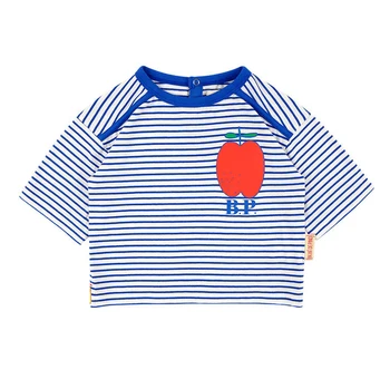 Kids T-Särgid 2021 Uus Suvi Brändi Bebe Poisid Tüdrukud Armas Triibuga, Pikk Varrukas T-Särgid Baby Väikelapse Puuvillased Topid Tees Riided