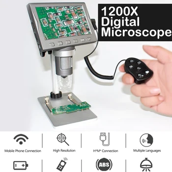 KKmoon Digital Microscope LCD Luup koos puldiga 1200X Suurendus Kaasaskantava Mikroskoobiga Video Kaamera Mikroskoobi