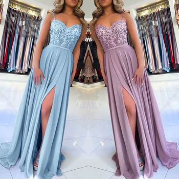 Kleit Poole Bridesmaids Infinity Rüü Longue Femme 2021 müügi-Naiste Suve Mood Peatatud Seksikas Pits Tahke Pikk Kleit S-XL