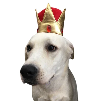 Koer, Kass Peakatet Vähe Kuningas Kuninganna ühise Põllumajanduspoliitika Naljakas, Armas Lemmiklooma Kutsikas Kass Crown Müts Kostüüm Müts Vähe Cosplay Pool Decor 1