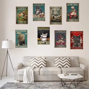Koer Tina Märk Vintage Siberi Husky Teadmisi Plakat, Wc, Vannituba, Baar, Köök Klubi Kohvikus Kodus Seina Kaunistamiseks