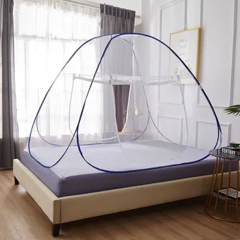 Kokkupandav Põhjatu sääsevõrk Portable Anti-mosquito net aknas Telk Kokkuklapitavad voodi Voodi baldahhiin voodi sääsevõrk beebi voodi