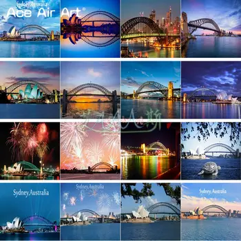 Kuulus Austraalia Turismiobjekt 5D DIY Diamond Maali Täis Puurida Sydney Harbour Bridge Ja Ooperimaja New South Wales