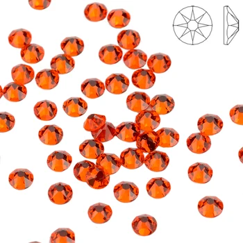 Kõrge Sära Päike Oranž FlatBack Kuldne Tagasi Mitte-Kiirparandus Kive Nail Art Crystal 16 Tahku Lõigatud Korter Kive Tagasi