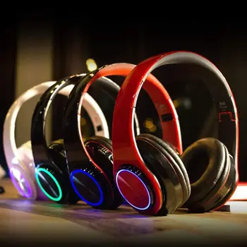 Kõrvaklapid Bluetooth Värvi LED Tuled Üle-Kõrva Gaming Headset Sport Stereo Juhtmeta Kõrvaklapid Koos Mikrofoniga, mp3-Mängija Kõrvaklapid