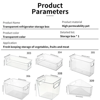 Külmik Korraldaja Konteinerid, Külmik Sahtel Korraldaja Läbipaistev Külmkapp Ladustamise Bin Läbipaistvast Plastikust Sahver Toidu Ladustamise Rack