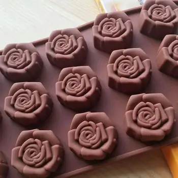Lill Roosa Silikoonist Vormi Kook Dekoreerimiseks Küpsetamine Šokolaadi Hallitus Vaha Sulab Jää