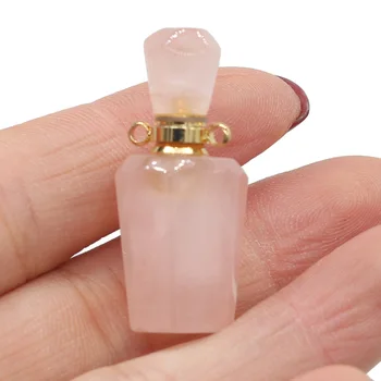 Loodusliku Parfüümi Pudeli Kivi Ripats Kaelakee Crystal Väravad Aventurine eeterliku Õli Hajuti Kivi Võlusid Ehete Tegemine