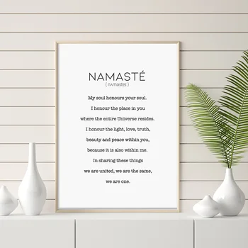 Mandala Abstract Canvas Poster Jooga Seina Art Namaste Quote Prindi Maalikunst Dekoratiivne Pilt Kaasaegne Elutuba Decor Raamita