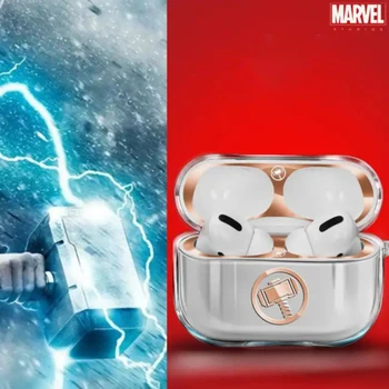 Marvel Iron Man TPÜ Luksus Juhtmeta Bluetooth-Kõrvaklapp puhul AirPods Pro Ladustamise Kott Õhu Kaunad 2 1 Kaitsev Pehme Kate