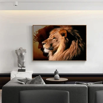 Metsloomade Tugev lõvi Cuadros Seina Art Pilt Lõuend Kunsti Maali Plakatid ja Pildid elutuba Kaasaegse Kodu Decor