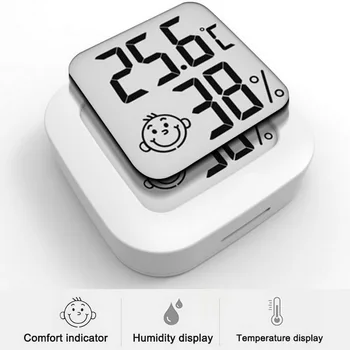 Mini Sise Termomeeter Digitaalne LCD Temperatuuri Andur Õhuniiskuse Mõõtja Termomeeter Tuba Hygrometer Näidik Ilm Jaam