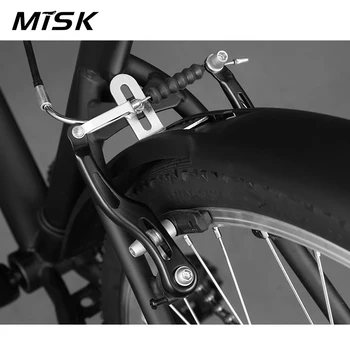 MISK Jalgratta Piduri Komplekt Alumiinium Sulamist Käepide ja Linear Pull V-Brake Caliper jaoks MTB Tee City Bike Tarvik