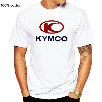 Moe Klassika Kymco Logo Meeste T-särk Puuvillane Trükitud Lühikeste Varrukatega Naljakas Graafiline Tee Särk ümber Kaela Vabaaja Rõivad