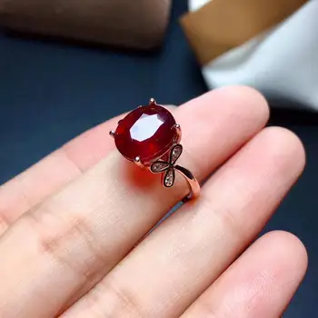 Mood Ruby gemstone ring naiste hõbe trahvi ehteid certified natural gem hea värv pool birthstone õnne kingitus