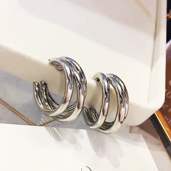 Mood Za kuldsed Hoop Kõrvarõngad, Naiste Steam-Punk Ring Disain Avaldus Kõrvarõngad 2021 Brincos Geomeetriline Pool Ehted