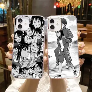 Nagatoro San Anime Esteetiline Must Telefon Case For Iphone 5 SE 2020 6 6s 7 8 plus X-Xr, XS 11 12 Mini Pro Max Fundas Kate