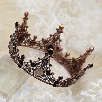 Naiste Barokk Kive Must Pruudi Pulmas Kroonid Juuksed Tarvikud Pruudi Särav Võlu Prom Queen Kroonid MAEA99