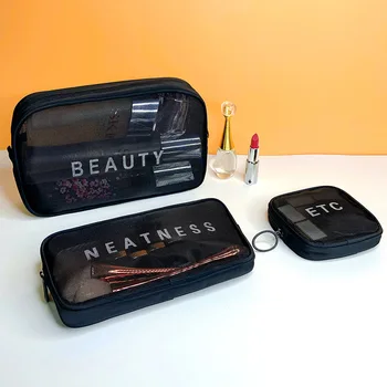 Naiste Läbipaistev Kosmeetika Kott Reisi Meik Juhul Tõmblukk Moodustavad Korraldaja Storage Pouch Tualett-Ilu Pesu Pesta Kott