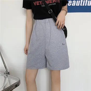 Naiste lühikesed Püksid Suvel jalgrattaga Kõrge vöökoht harajuku sport mood pluss suurus korea Sweatpants vabaaja streetwear esteetiline riided