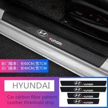 Näiteks Hyundai Santa FE IX25 Solaris IX35 Tarvikud 4tk Car Styling Läve Ukse Lävepakk Pedaali Protector süsinikkiust Kleebised