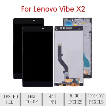 ORIGINAAL Lenovo Vibe X2 LCD Puutetundlik Digitizer Assamblee Lenovo X2 Ekraan Raami Asendamine X2-AP X2-EL X2-CU
