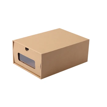 Paksenenud Kraft Pappkarp Läbipaistev Sahtel Shoebox Nõu Box Juhul Isiku Asjade Ladustamise Korraldaja Konteiner Kast
