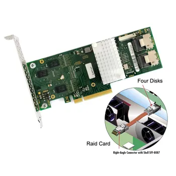 PCI-E D2616-A12 LSI 9261-8i SATA/SAS Raid-6Gbs 512MB Vahemälu SFF-8087 6Gb RAID0.1.5.6 PCI-E 2.0 X8 Töötleja Kaardi Hoidiku
