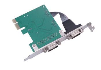 PCI-E serial pordi kaardi PCIE9-pin RS232 serial port side serial pordi kaardi DB9 serial port PCIE laiendamine 2 seeria kaart