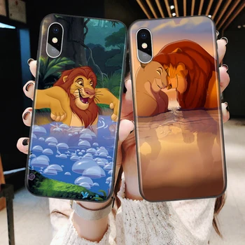 Pehme TPU Kate Disney Lion King iPhone 12 11 SE XS-XR-X 7 8 6 5 S mini Plus Pro MAX 2020 Musta Telefoni Puhul
