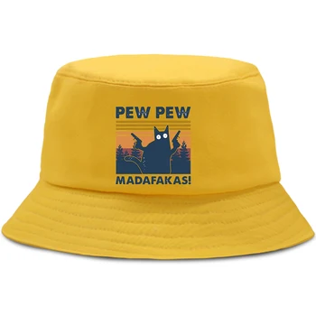 Pew Pew Madafaks Armas Naljakas Prindi Crewmates Rula Kopp Müts Panama Mehed Naised Bob Kalapüügi Puuvill Päikesekaitsetoodete Kalamees Kork