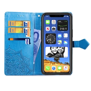 Poco F3 X3 NFC F2 Pro M 3 Flip Juhul, Rahakott Kaardi Pesa 3D Mandala Nahast Kate Xiaomi Poco M3 Juhul Mi Pocophone F1 X 3 F 2 3X