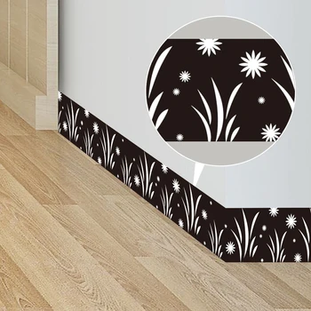 PVC-Isekleepuv, Veekindel 3D Seina Kleebis Tapeet Piiri elutuba Köök Vannituba Piht Eemaldatavad Kleebised Decor