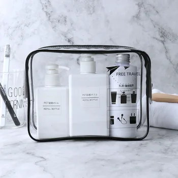 Pvc läbipaistev kosmeetika kott suure jõudlusega veekindel reisi pese kott multifunktsionaalne digitaalne säilitamine kott